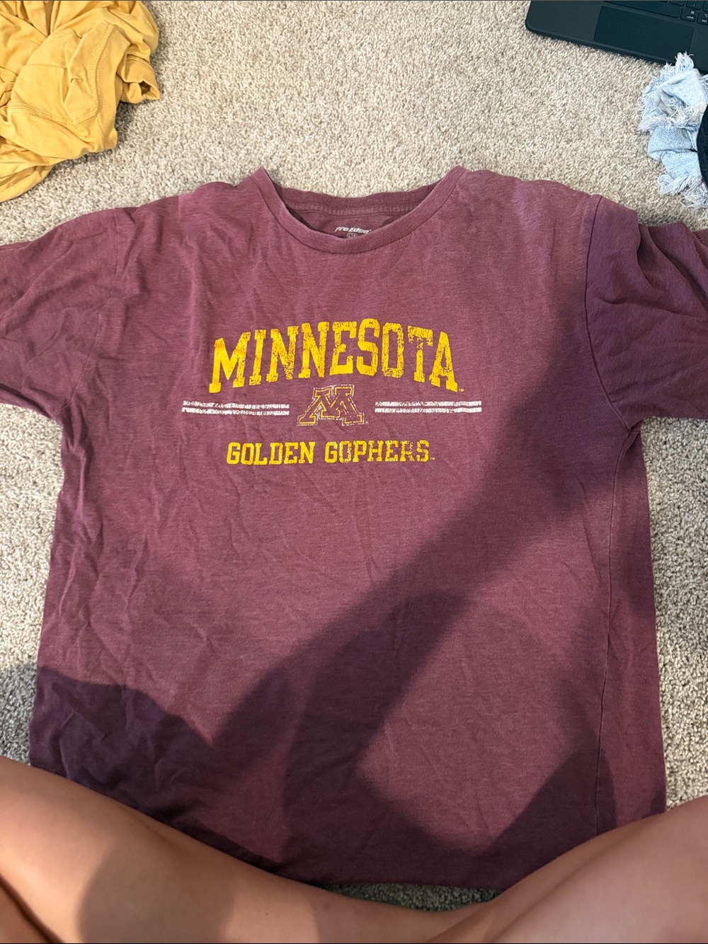 Pro Edge Maroon Minnesota Golden Gophers Short Sleeve Tee
